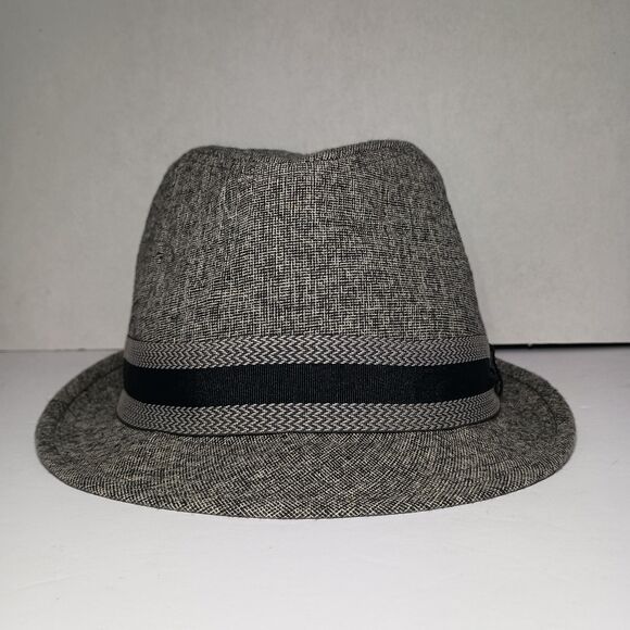 Vintage Stetson Gray Wool Tweed Fedora Hat Size 7 3/8 Cap Sherlock Holmes - Picture 3 of 15